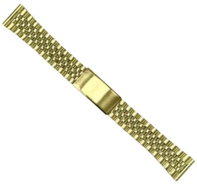 16MM Classic Jubilee Gold Tone Metal Band with Regular Fold Clasp