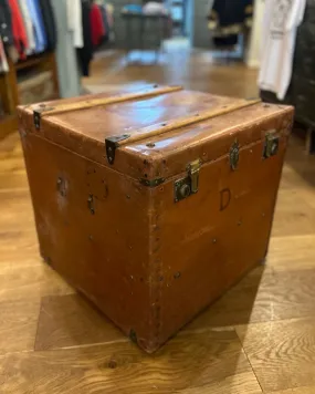 1930s Dutch Leather and Wood Travel Case