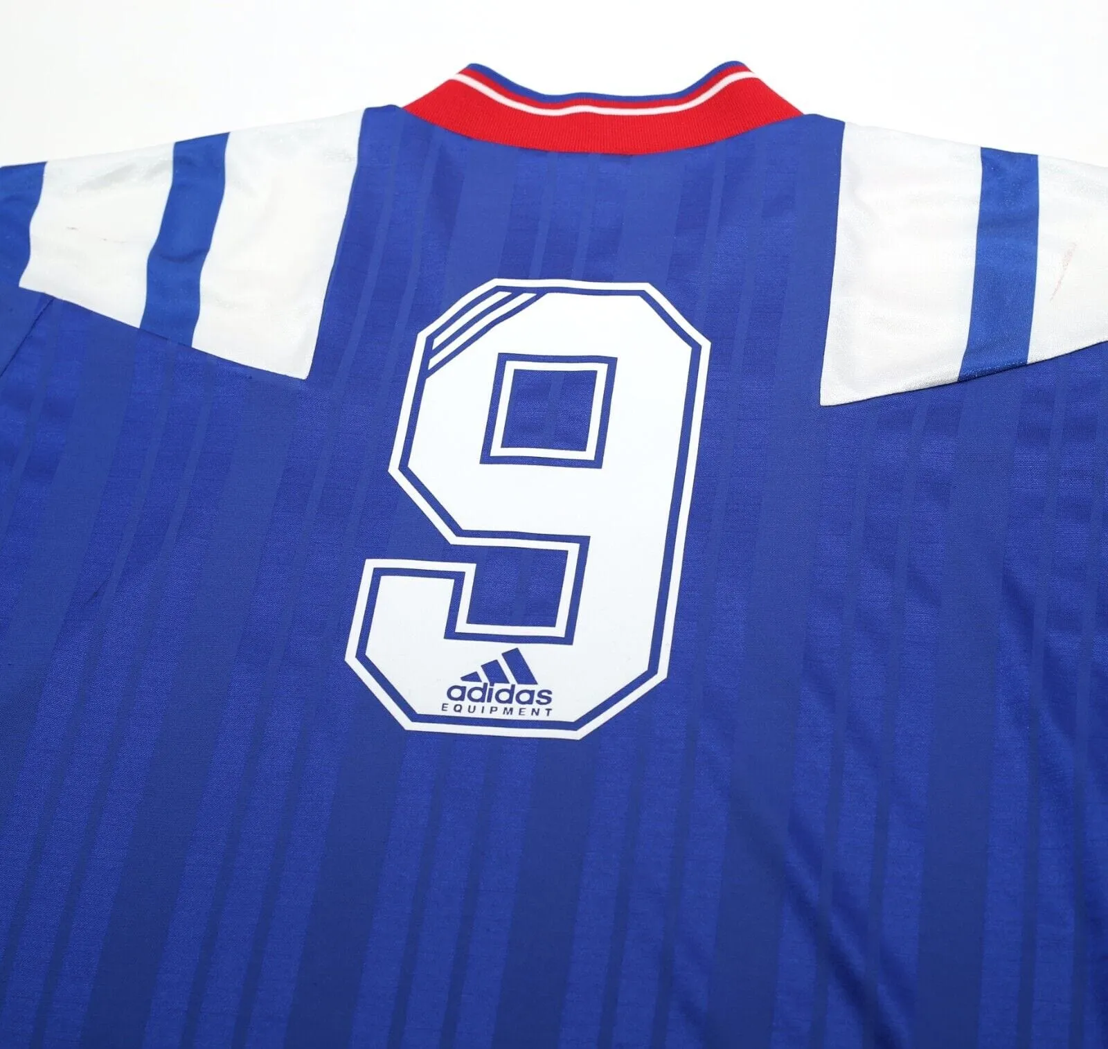 1992/94 McCOIST #9 Rangers Vintage adidas Home Football Shirt Jersey (XL)