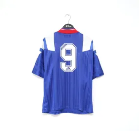 1992/94 McCOIST #9 Rangers Vintage adidas Home Football Shirt Jersey (XL)