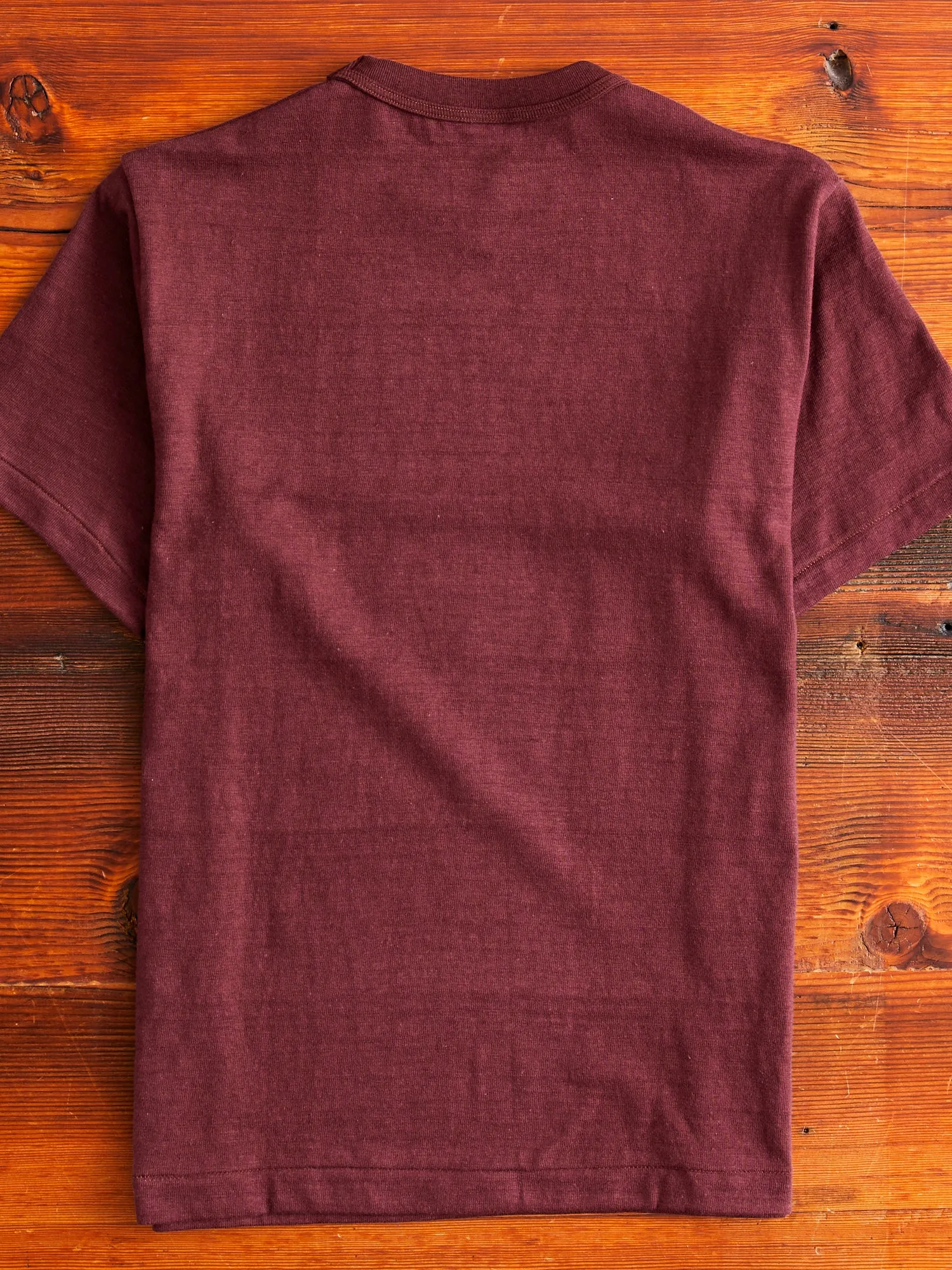 4601 Loopwheel Tee in Bordeaux