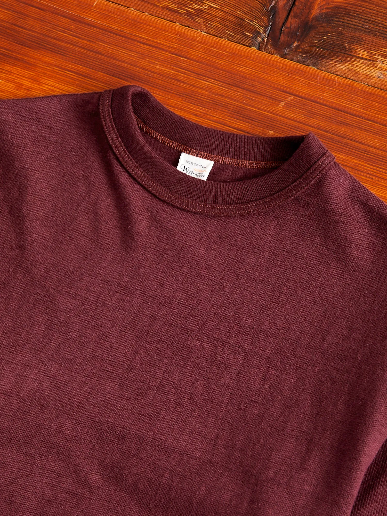 4601 Loopwheel Tee in Bordeaux