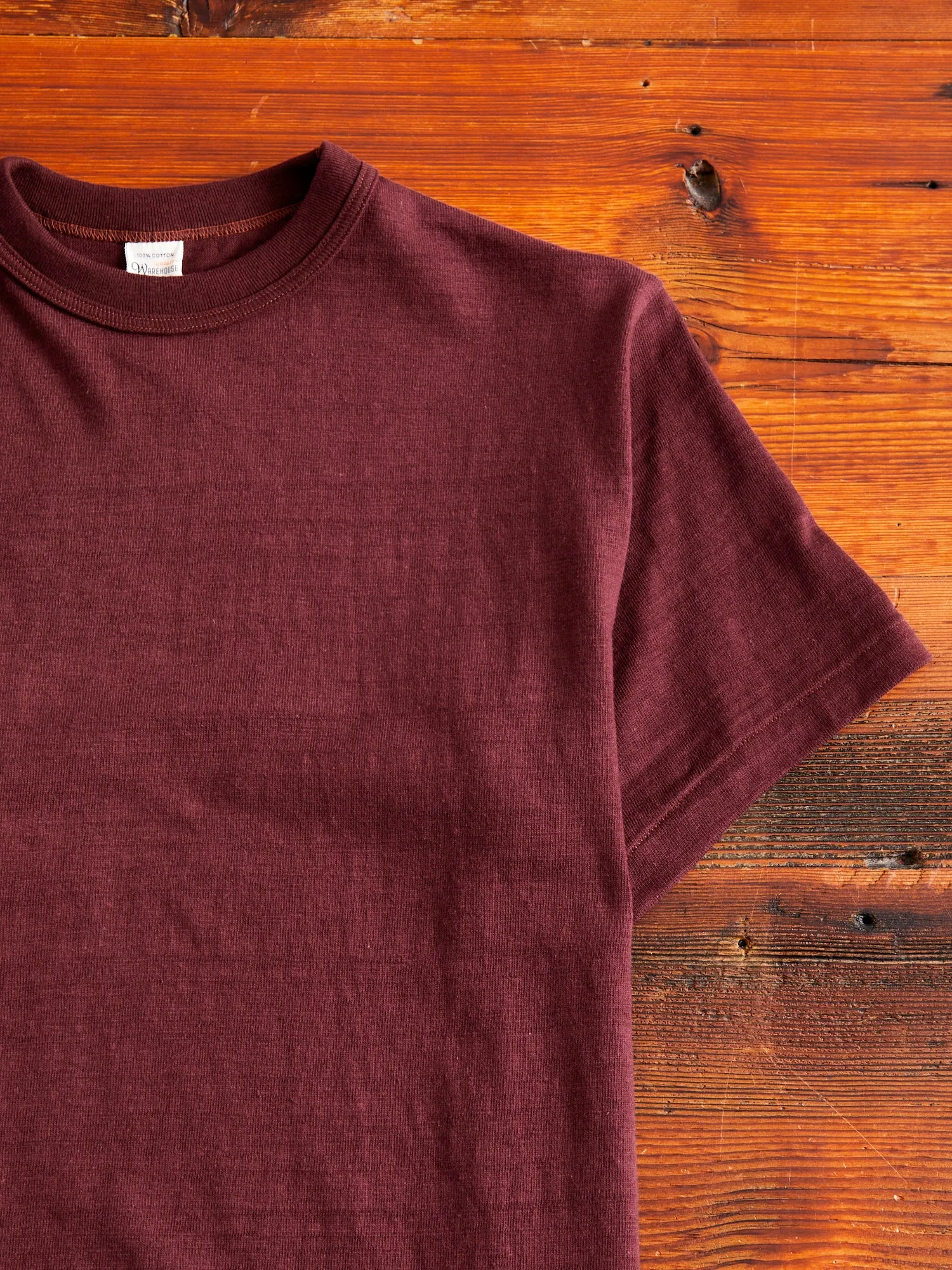 4601 Loopwheel Tee in Bordeaux