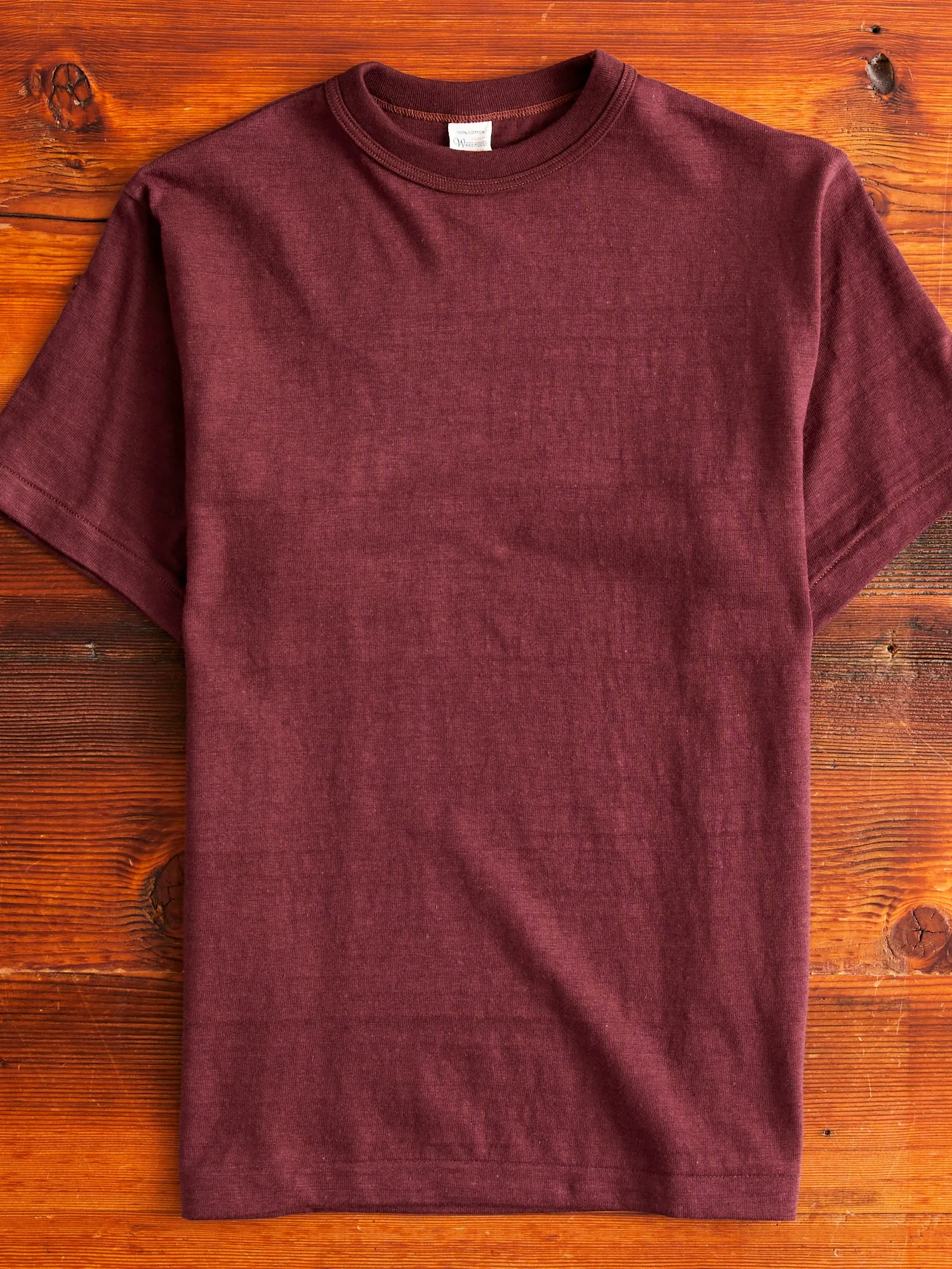 4601 Loopwheel Tee in Bordeaux