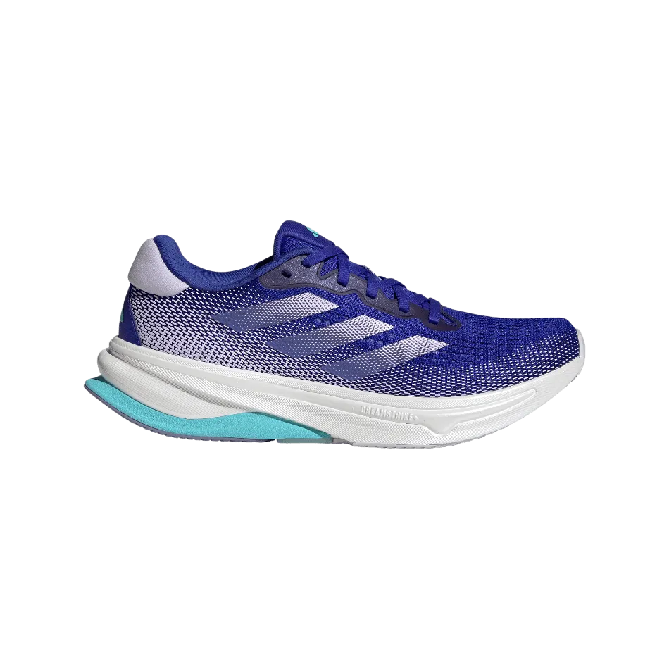 Adidas Women's Supernova Solution Running Shoes in Preloved ink/Flash Aqua/ftwr White AW24