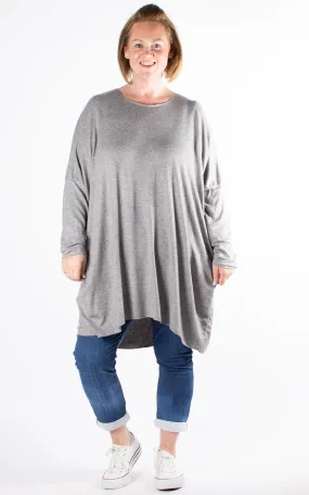 Amy Soft Knit Top | Light Grey