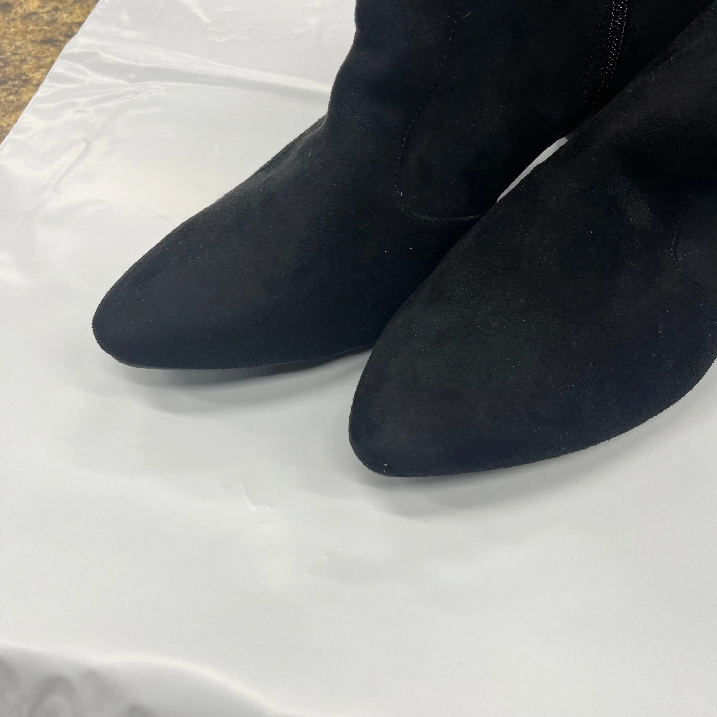 Black Boots Ankle Heels Comfortview, Size 12