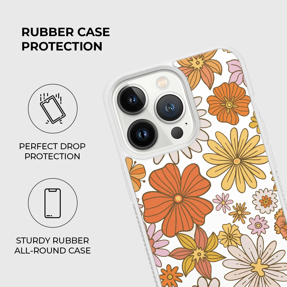 Boho Hippie Rubber Phone Case