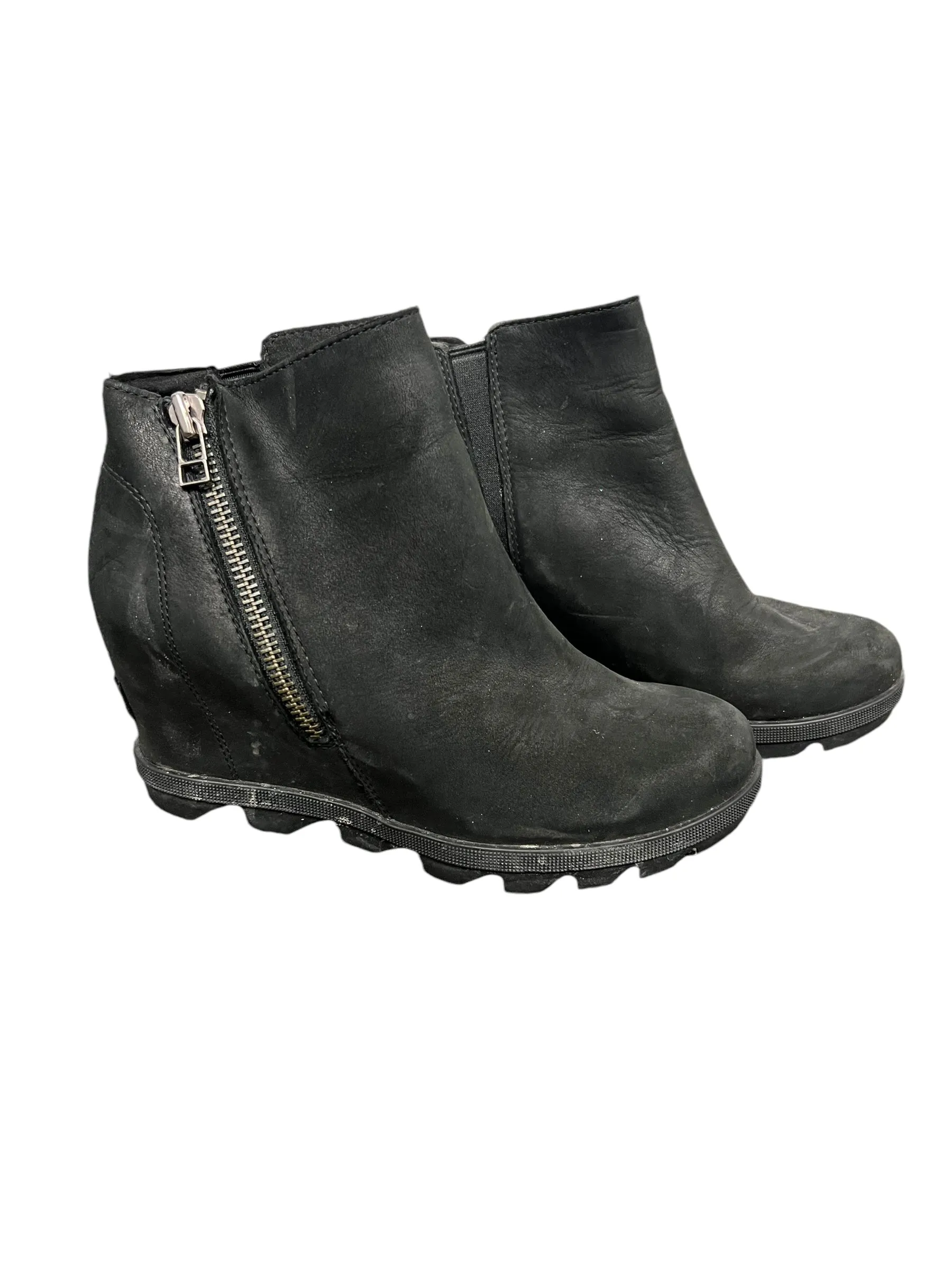 Boots Ankle Heels By Sorel In Black, Size: 6.5