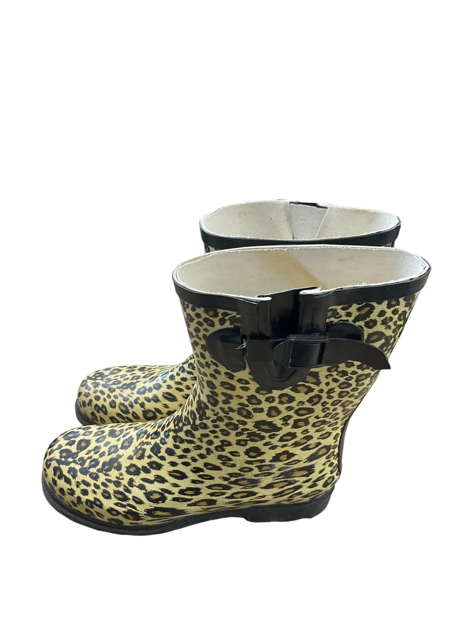 Boots Rain By Clothes Mentor In Animal Print, Size: 9