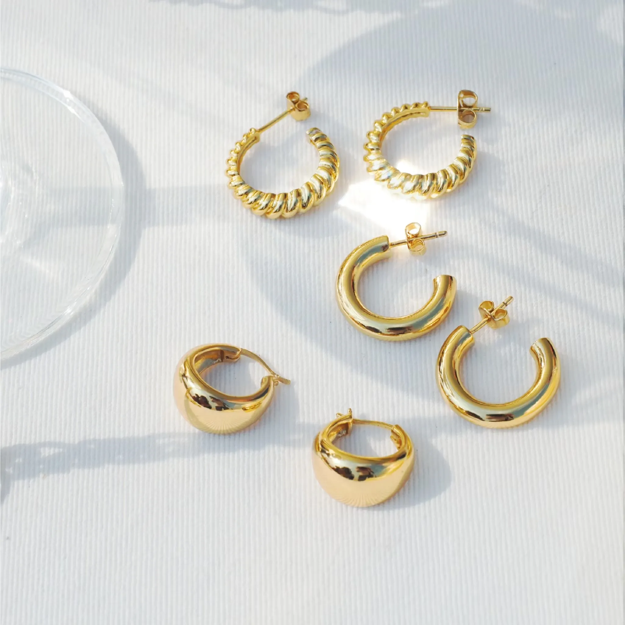 Chunky Thick Hoop Earrings