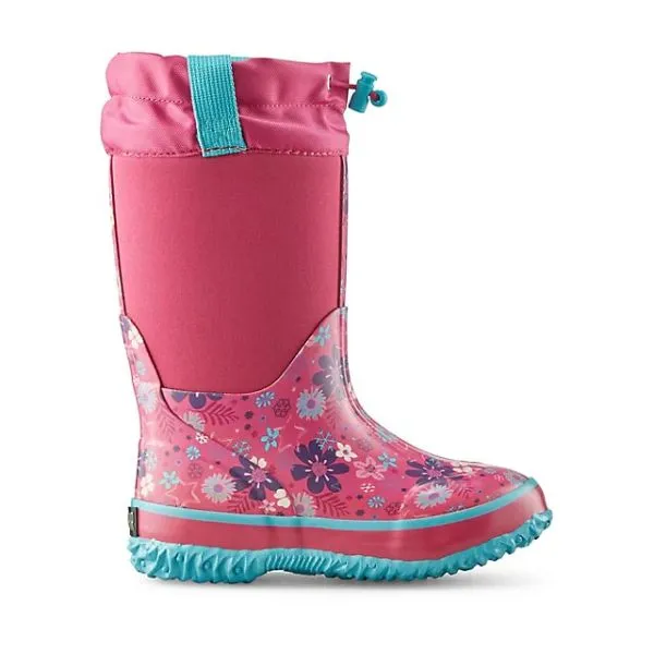 Cougar Winter Floral Raspberry Waterproof Neoprene Girls Winter Boots -35C