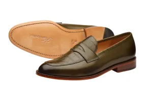 CROC PENNY LOAFER WITH TEXTURED SADDLE-CO