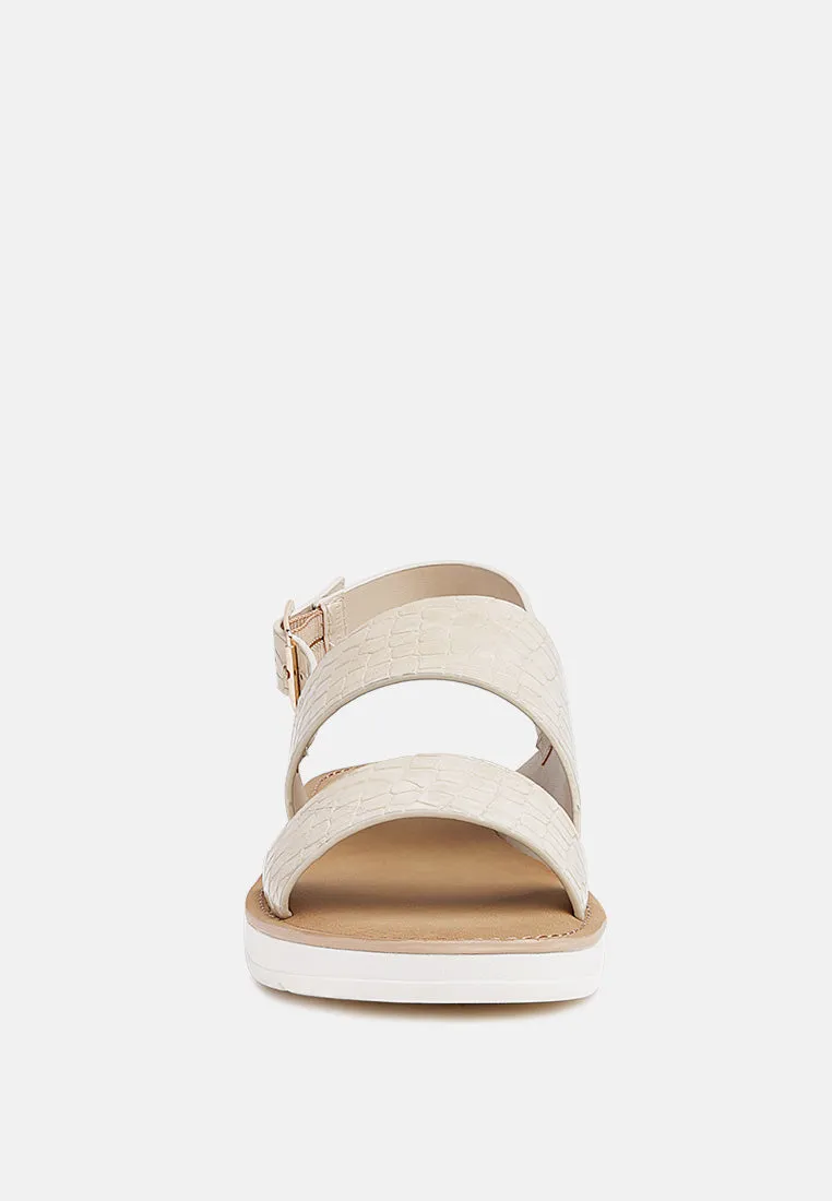 Croc Print Sling-Back Sandal