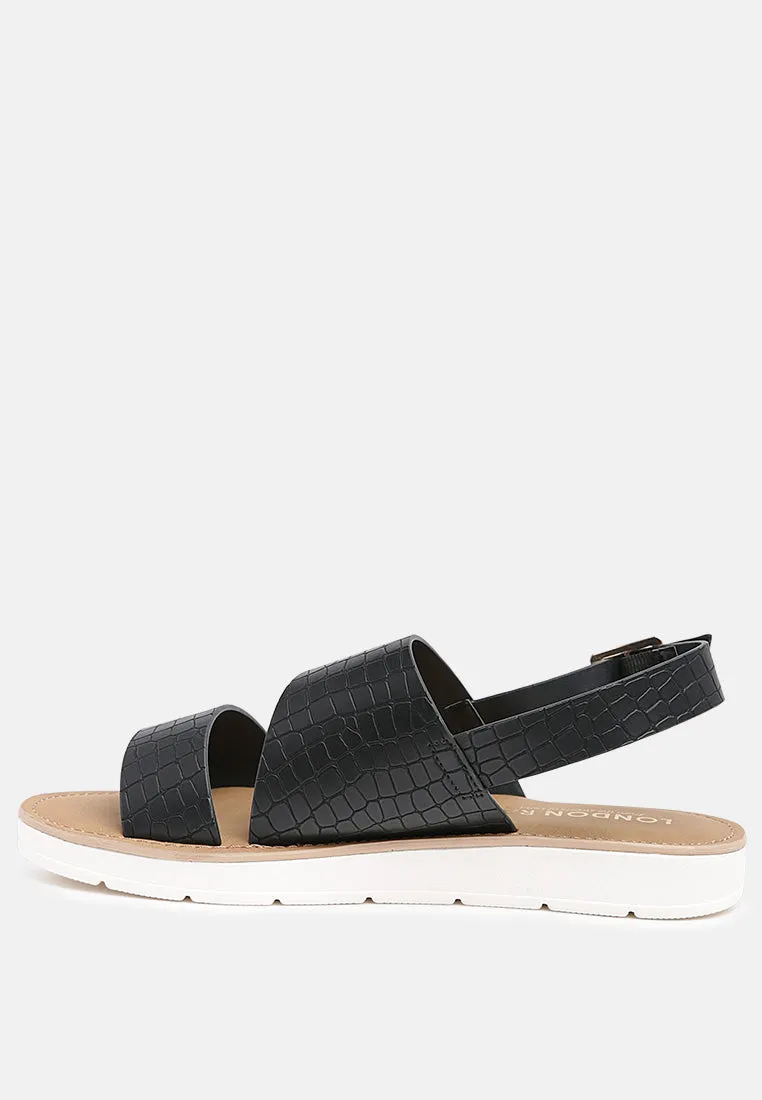 Croc Print Sling-Back Sandal