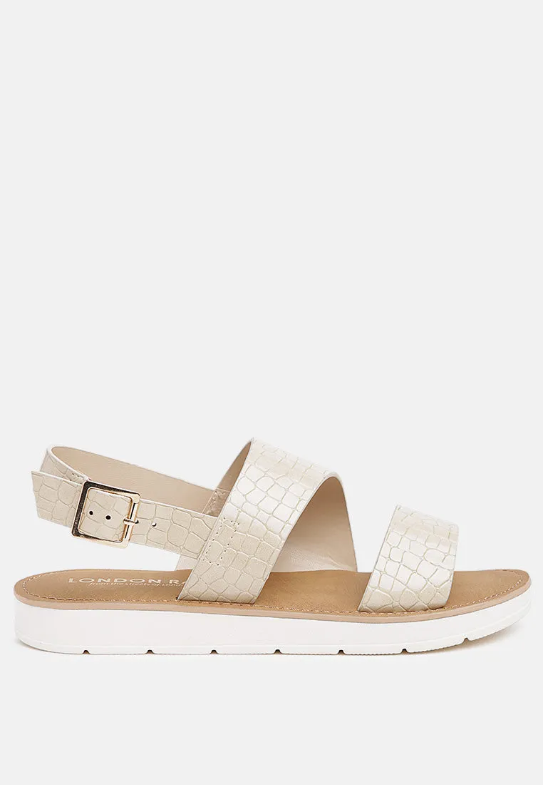 Croc Print Sling-Back Sandal