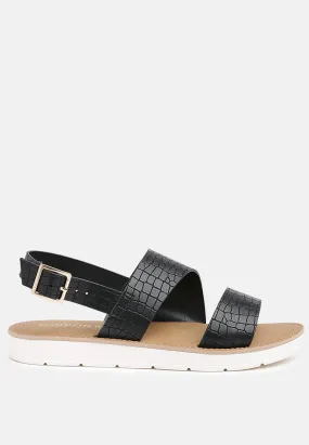 Croc Print Sling-Back Sandal