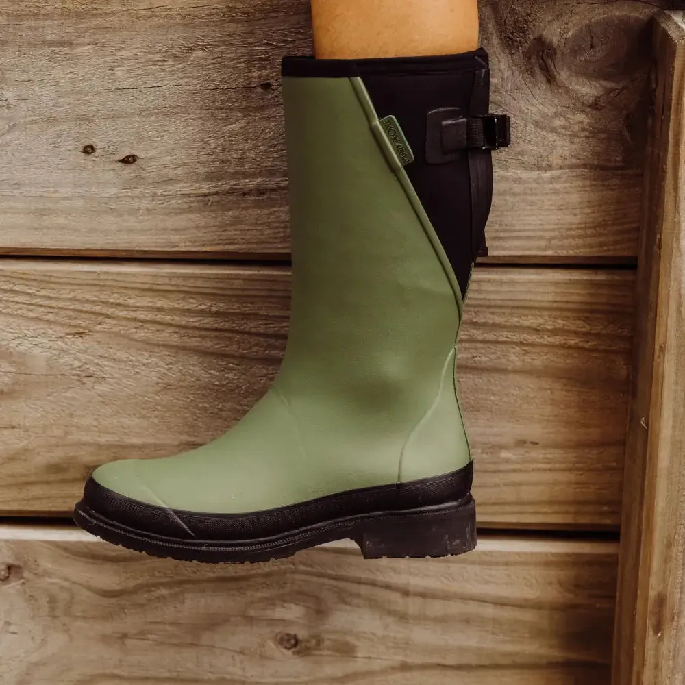 Darcy Mid Calf Wellington Boot // Moss Green