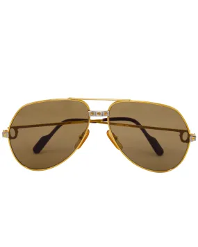 Gold Tone Romance Santos Aviators