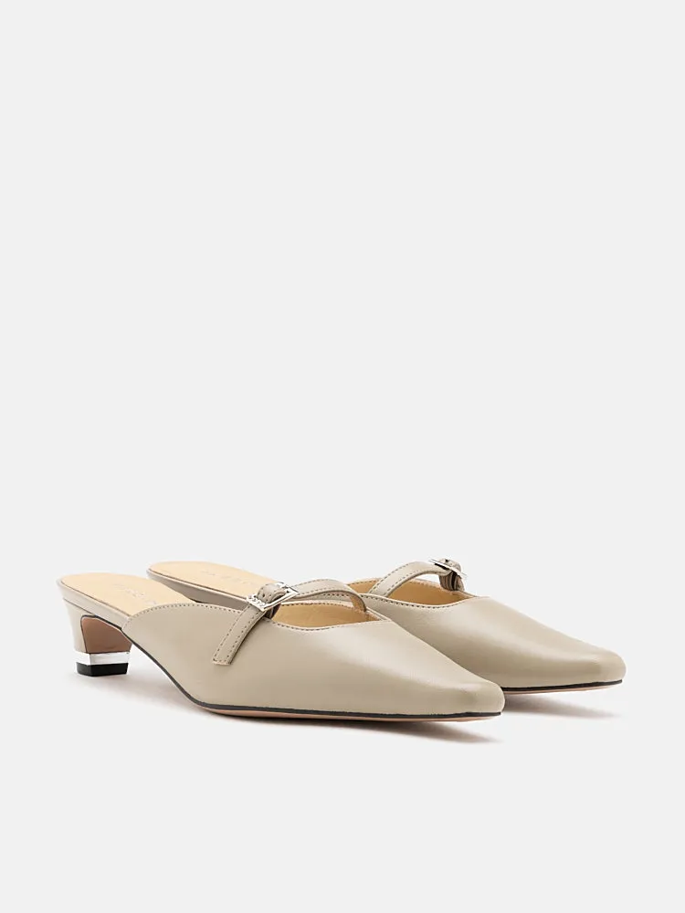 Hera Buckle Strap Heel Mules