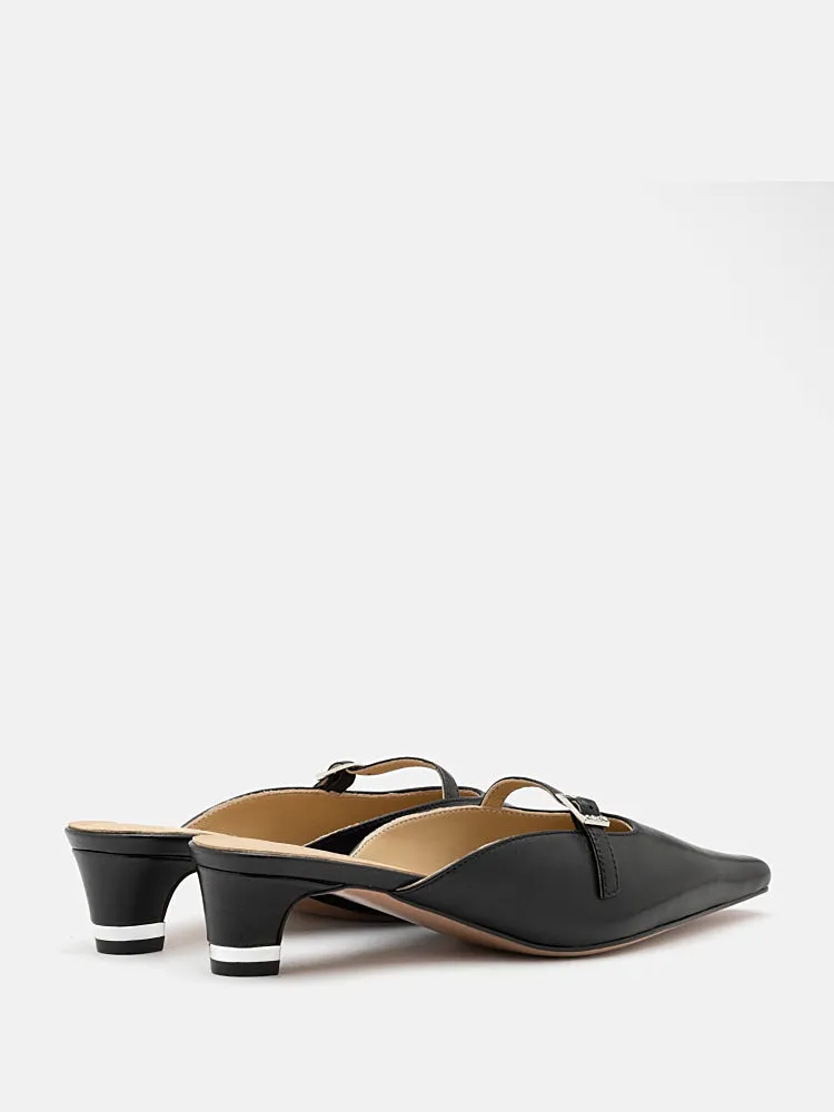 Hera Buckle Strap Heel Mules