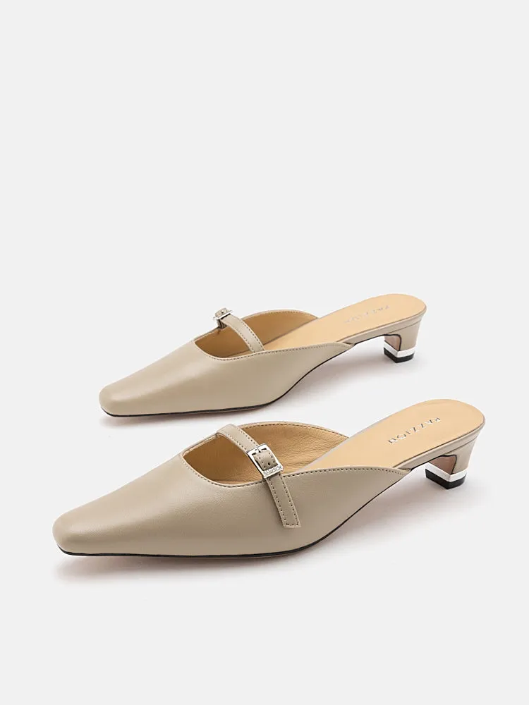 Hera Buckle Strap Heel Mules