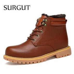 High Quality Waterproof Footwear The New Autumn Winter Ankle Boots for Men Fashion Warm Boots Big Size 36~48