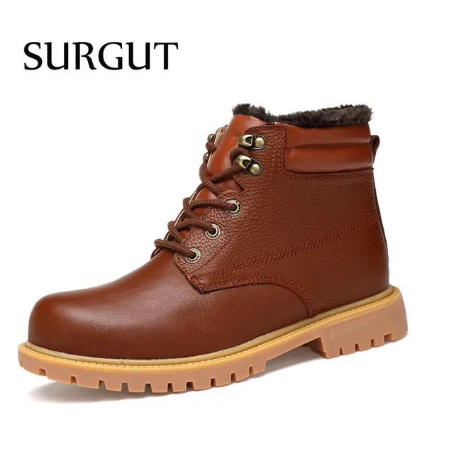 High Quality Waterproof Footwear The New Autumn Winter Ankle Boots for Men Fashion Warm Boots Big Size 36~48