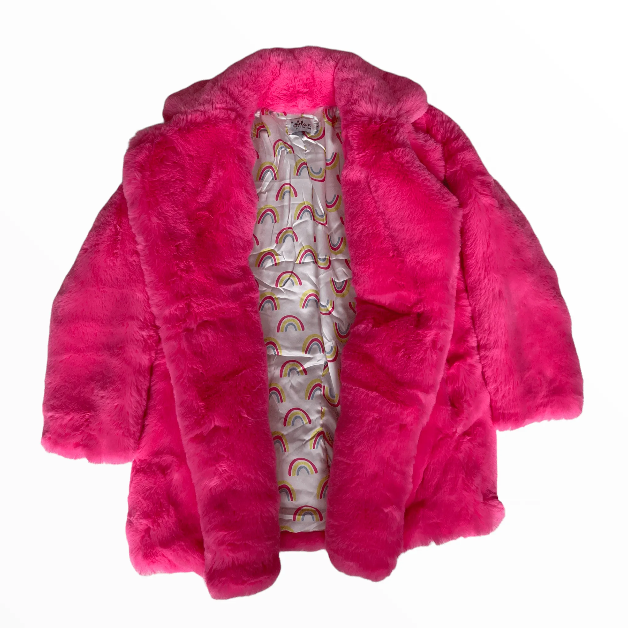 Hot Pink Faux Fur Coat