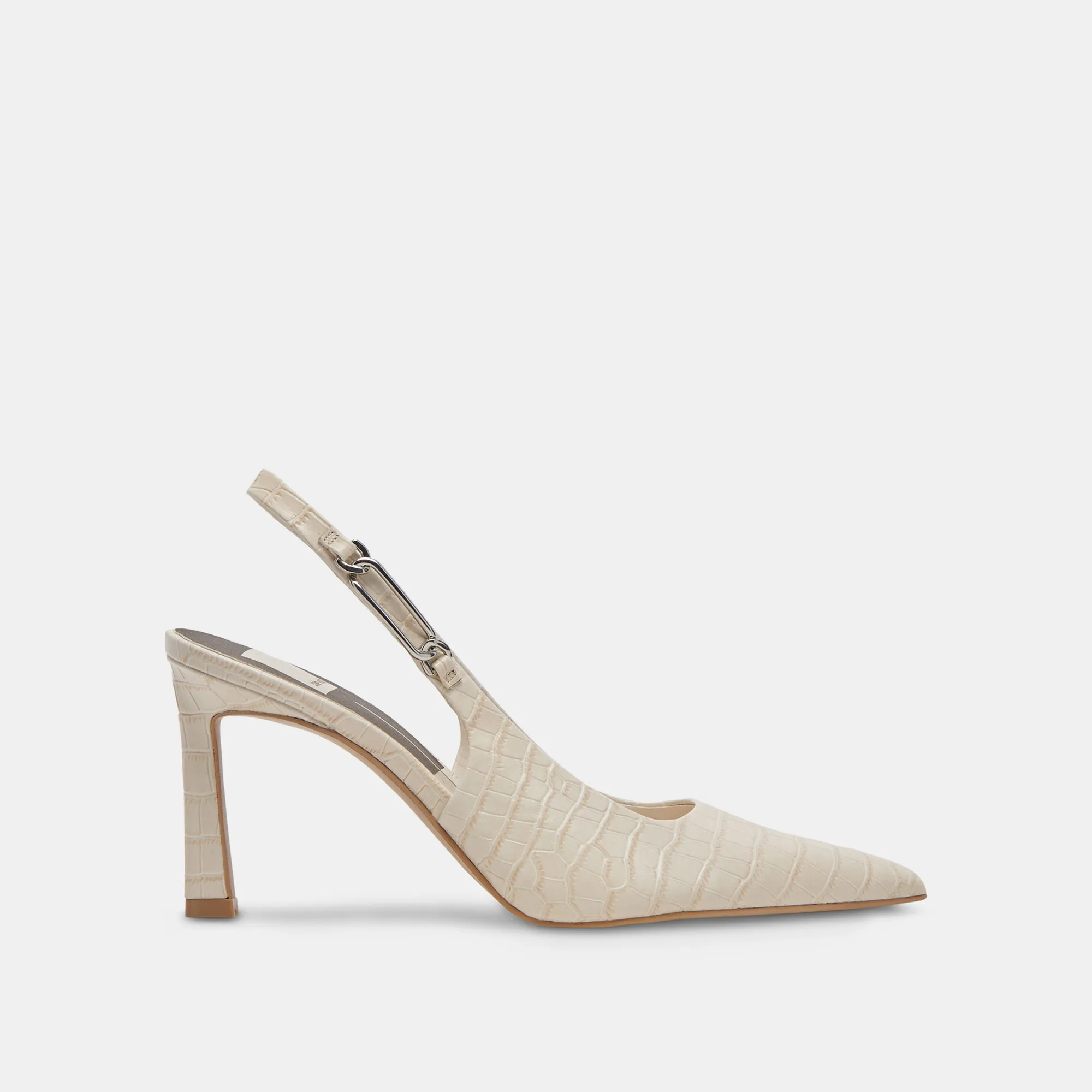 KRISTA HEELS SAND EMBOSSED LEATHER