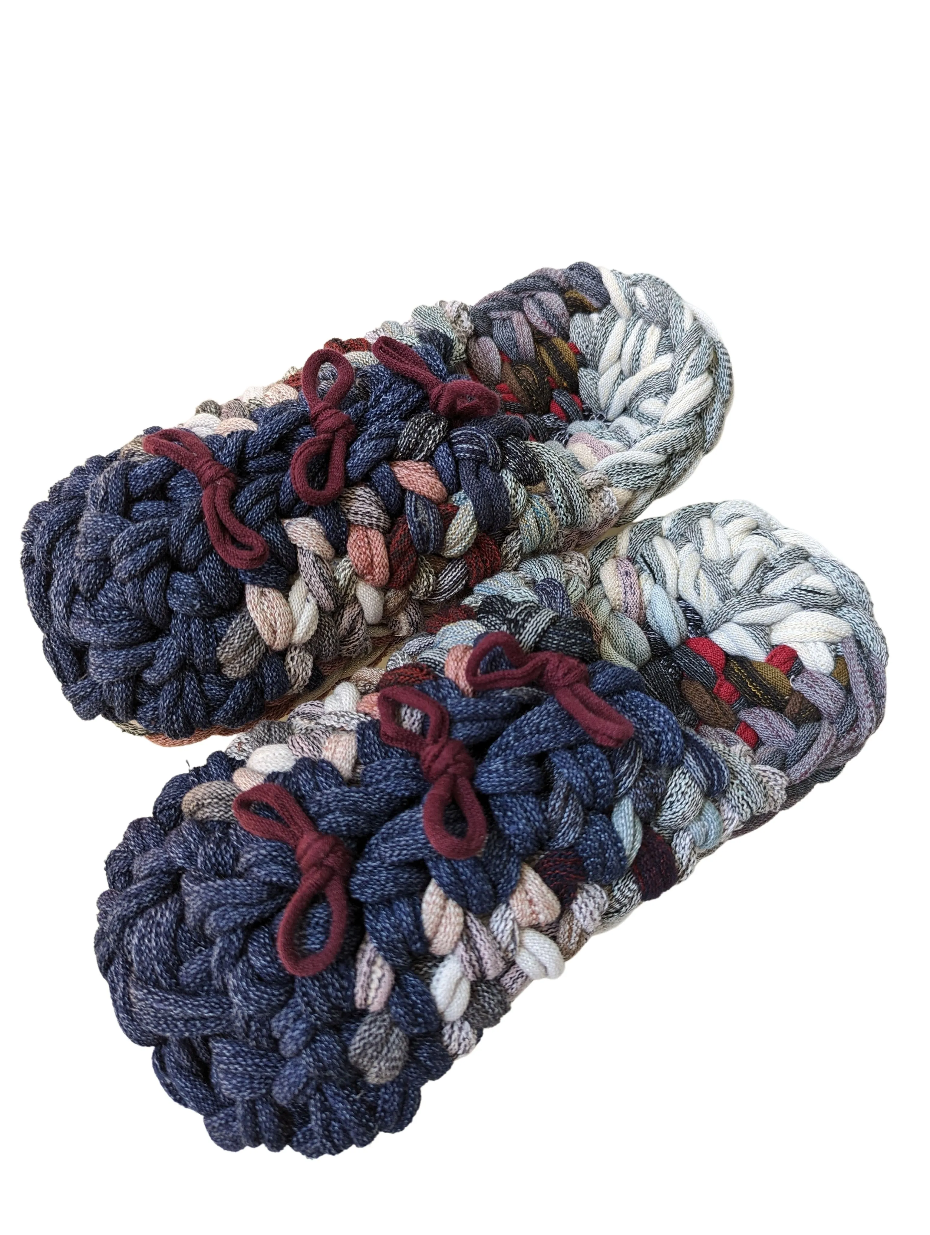 Large | Knit up-cycle slippers 2023-L25 [Large]