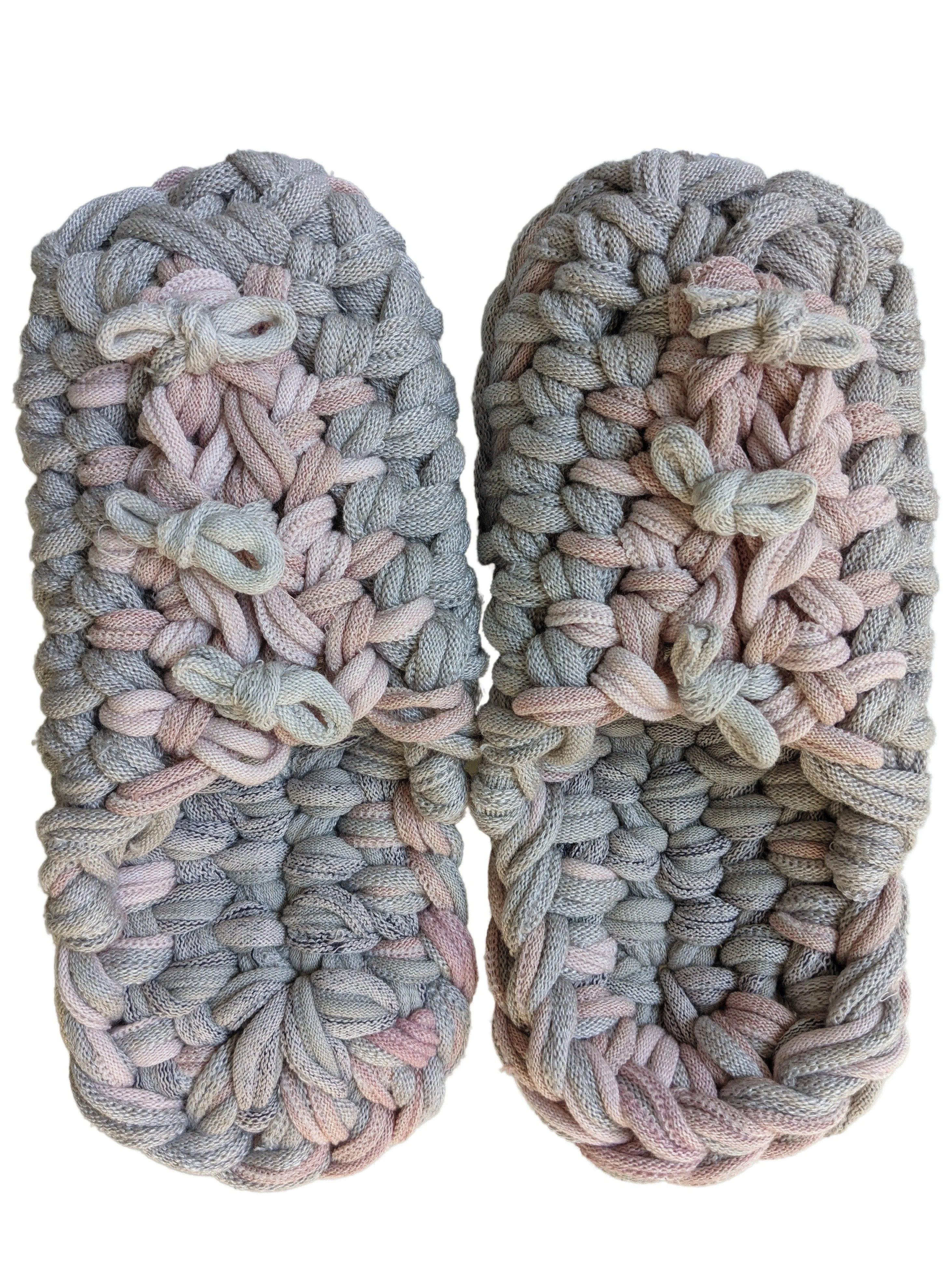 Large | Knit upcycle slippers 2021-L25 [Large]