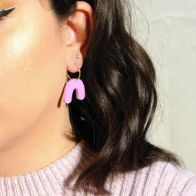 Lilac Mini Arch Hoop Earrings