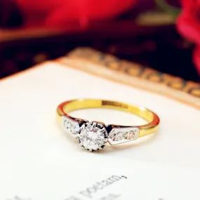 Loveliest Vintage Diamond Solitaire Engagement Ring