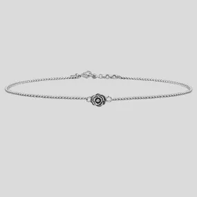 MAE. Little Rose Silver Chain Choker