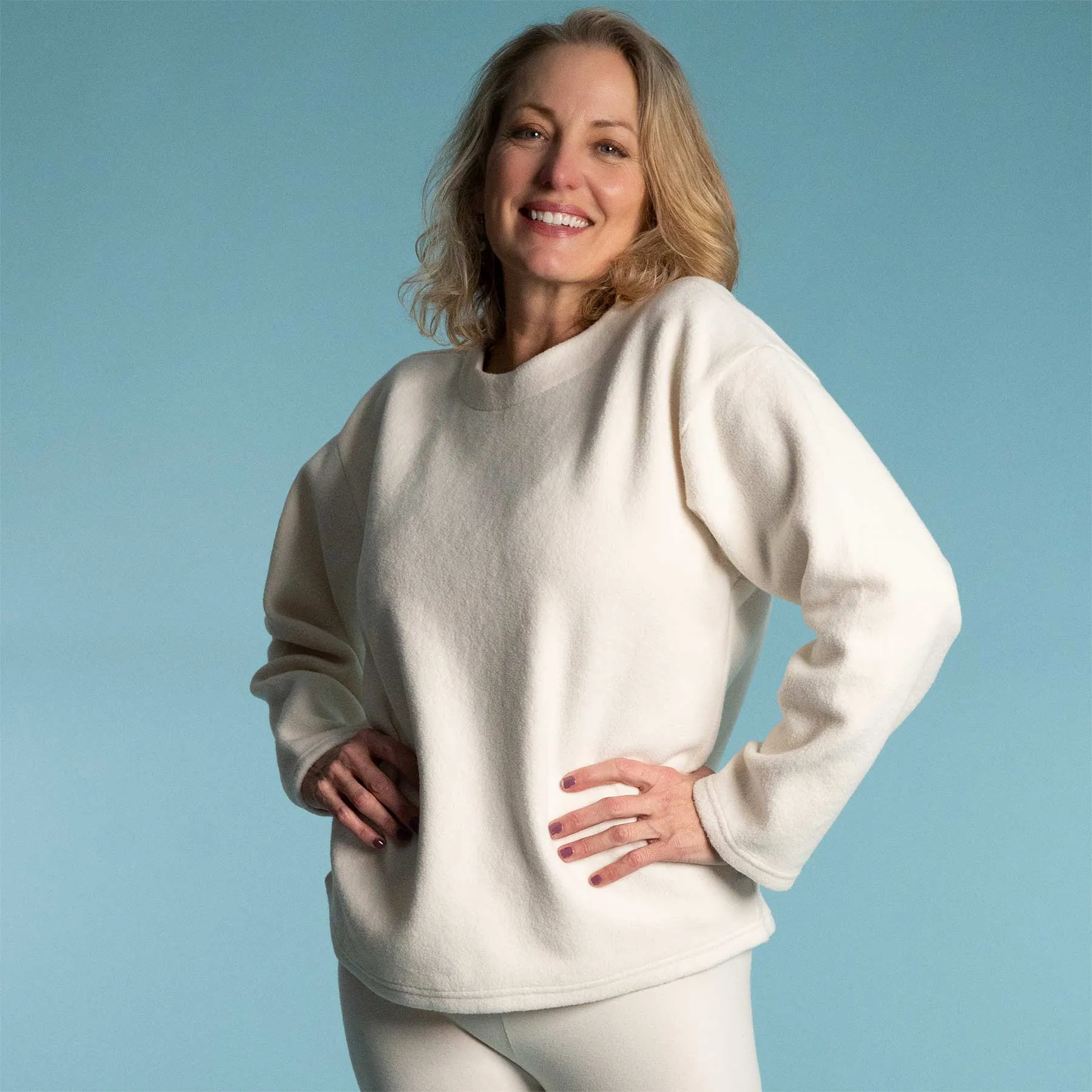 MEG 100% Organic Cotton Fleece Tunic Sweatshirt