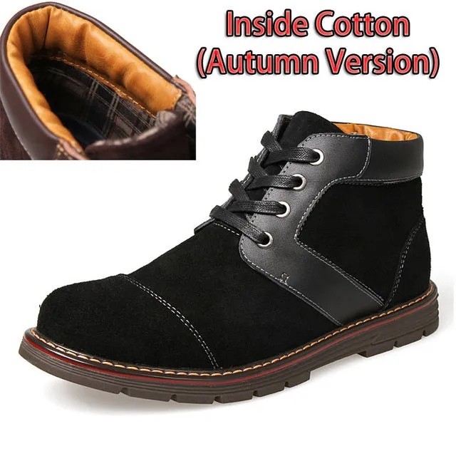 Men's Boots Non Slip Ankle Snow Boots Cool Winter Warm Fluff Cotton Lace-Up  New Arrival Fashion Boots For Men