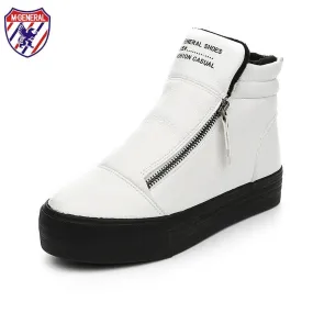 M.GENERAL Women White Snow Boots