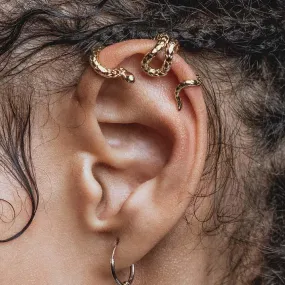 MINERVA. Snake Ear Wrap Cuff - Gold