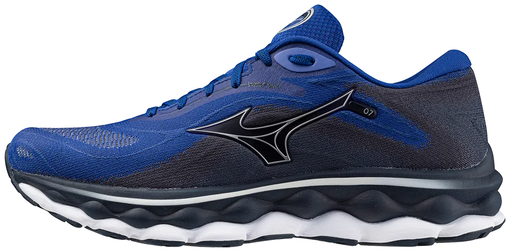 Mizuno Wave Sky 7 (D Width) - Surf the Web/Silver/Dress Blues (Mens)