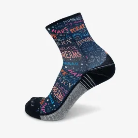 Motivational Quotes Socks (Mini-Crew)