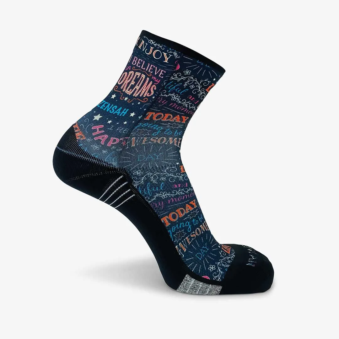 Motivational Quotes Socks (Mini-Crew)