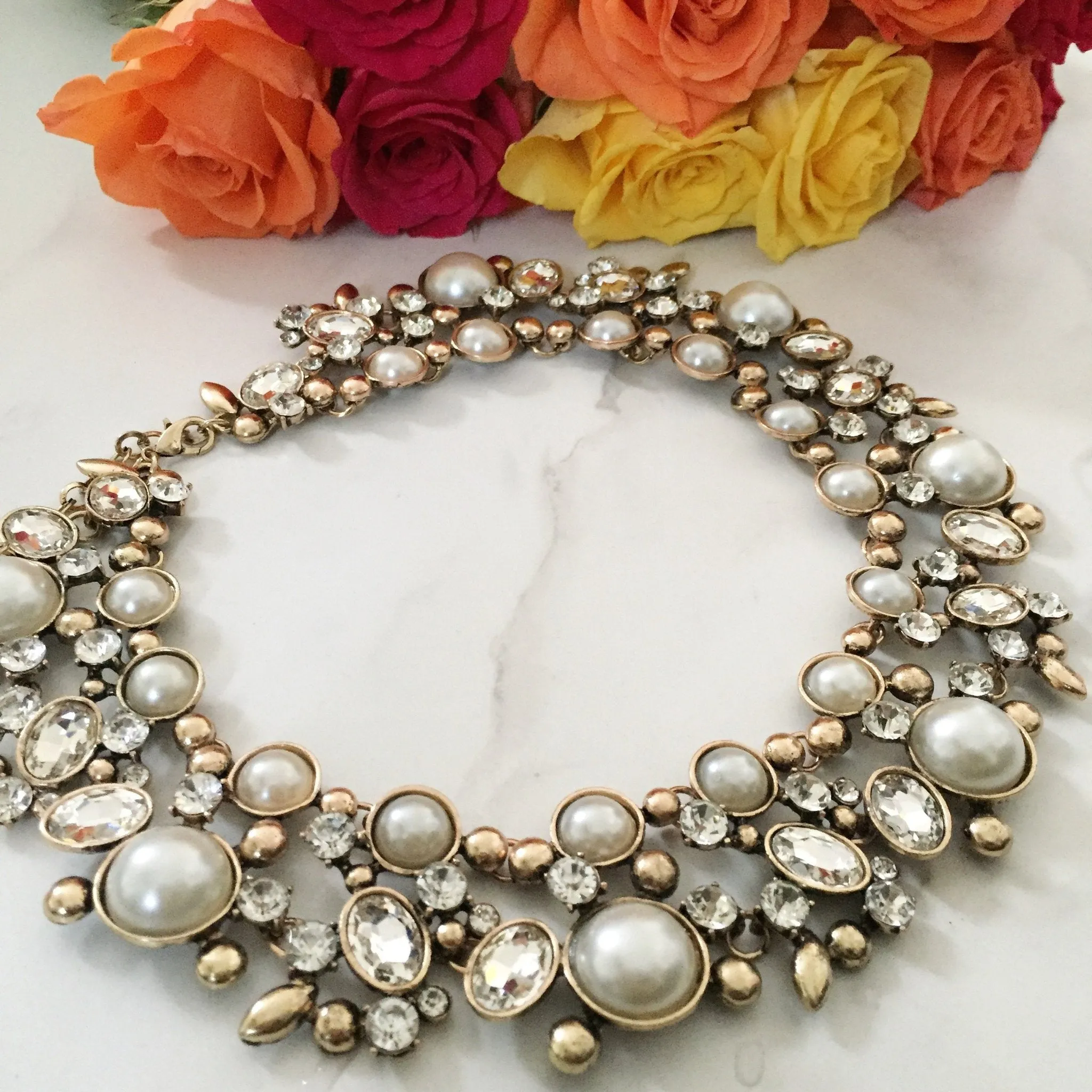 PARISA Pearl Statement Necklace