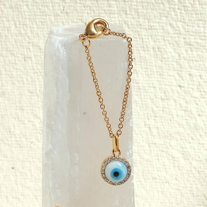 Round Evil Eye Watch Charm