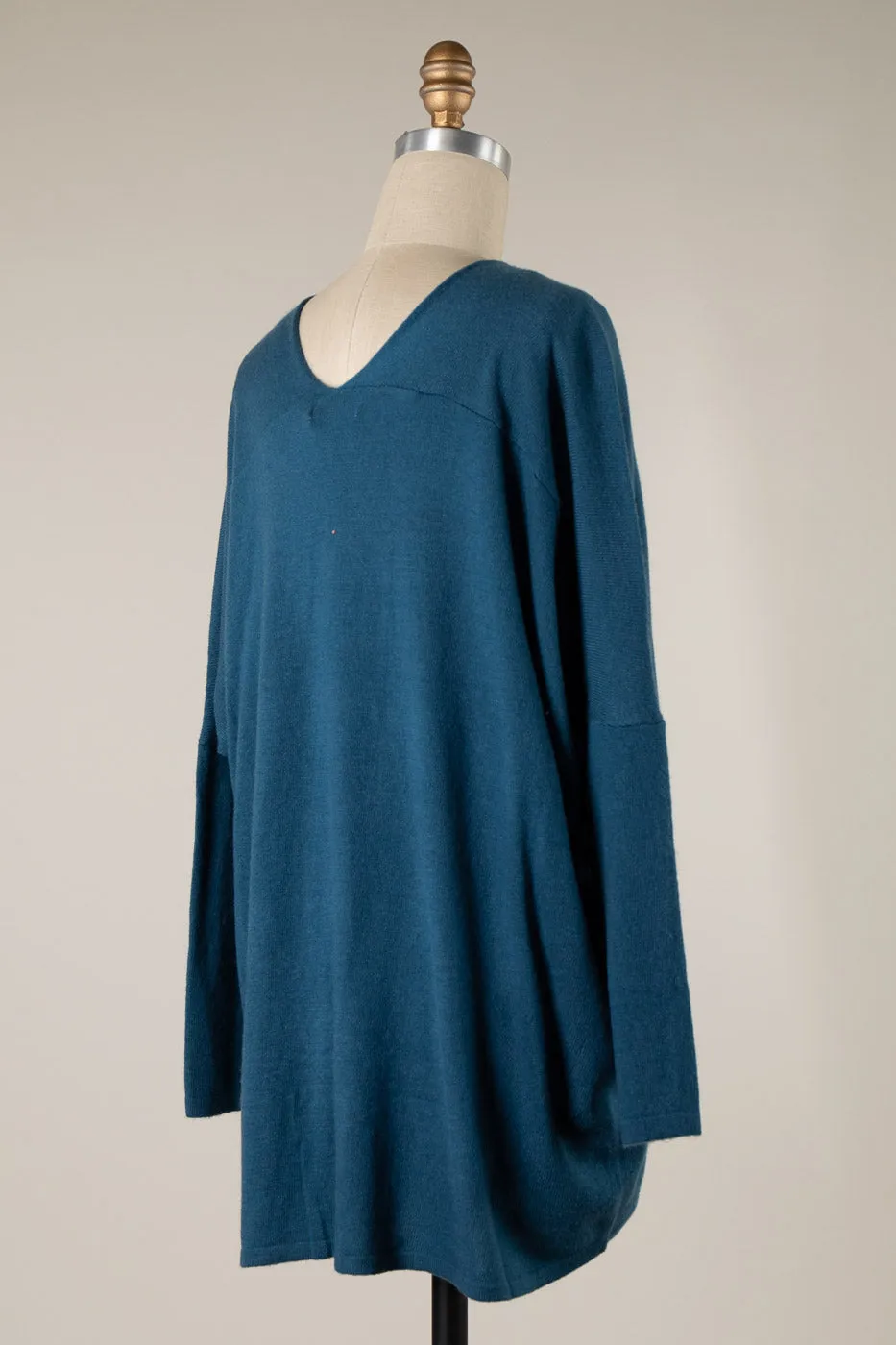 SOFT KNIT OVERSIZED LIGHWEIGHT TUNIC SWEATER 1 PACK