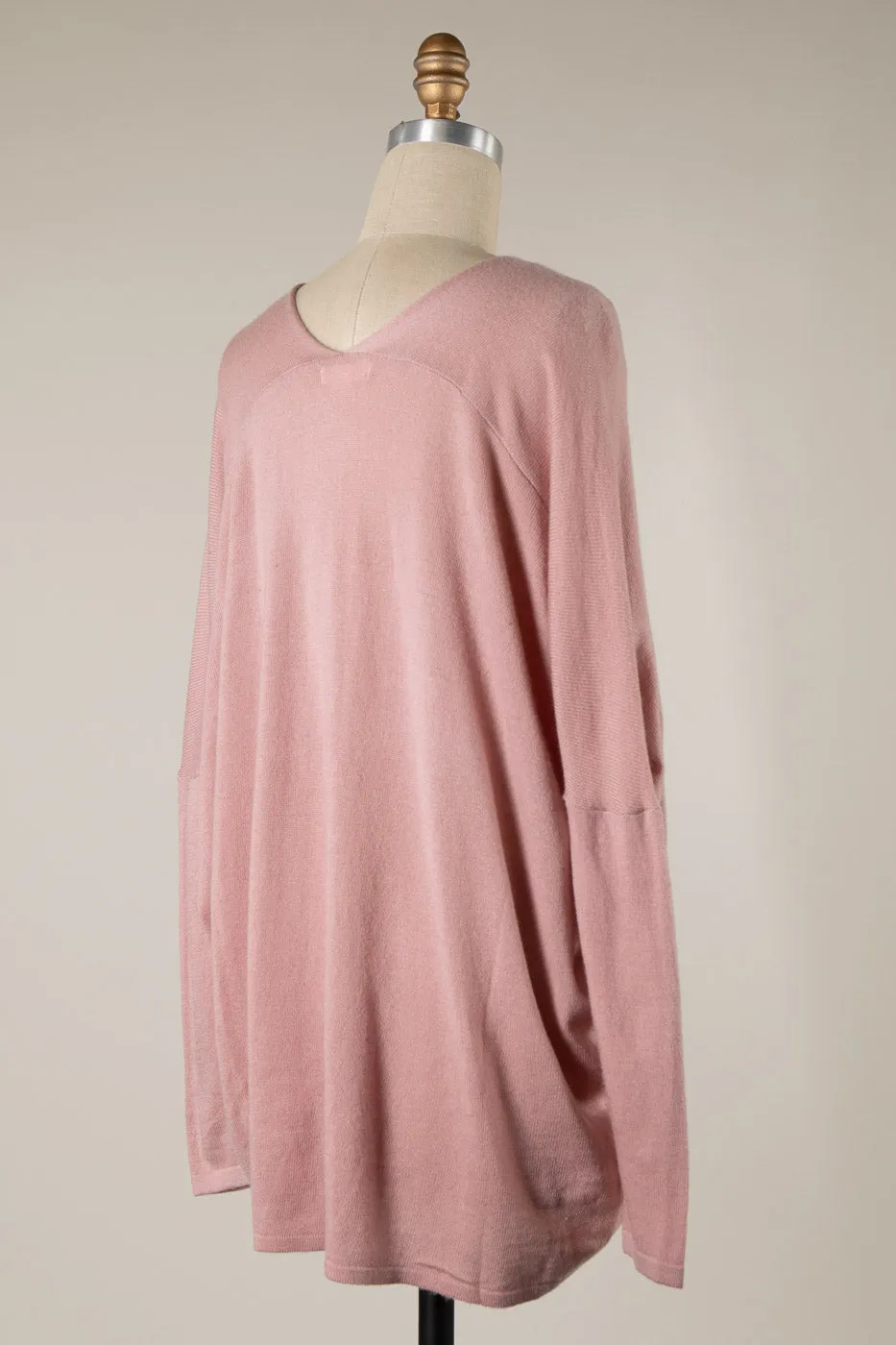 SOFT KNIT OVERSIZED LIGHWEIGHT TUNIC SWEATER 1 PACK