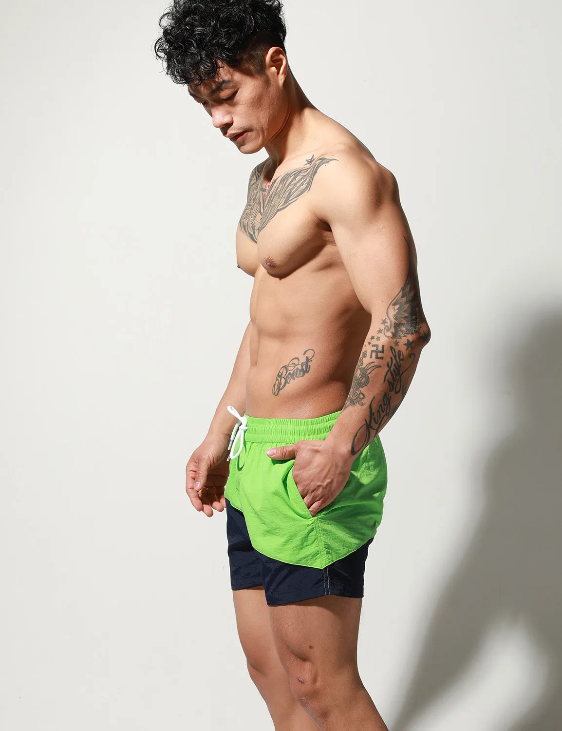 Stitching Sport Quick-Dry Beach Surf Shorts S6023