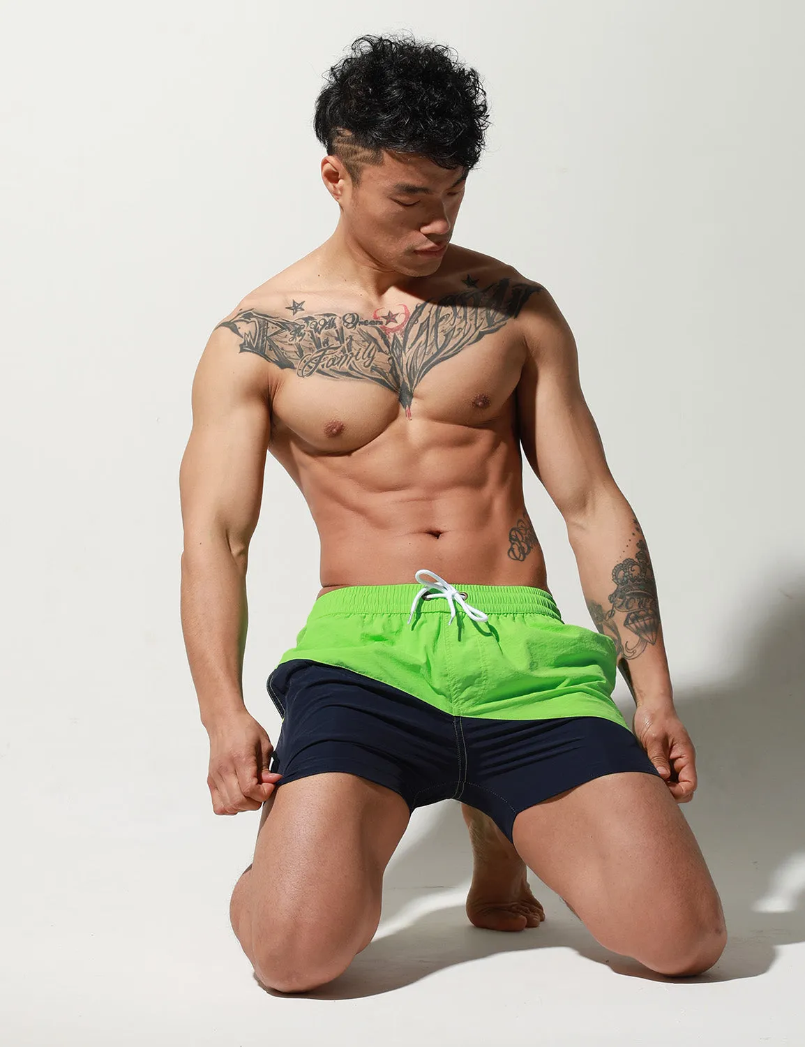 Stitching Sport Quick-Dry Beach Surf Shorts S6023