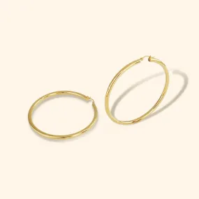 Thick 80 mm. Hoop Earrings