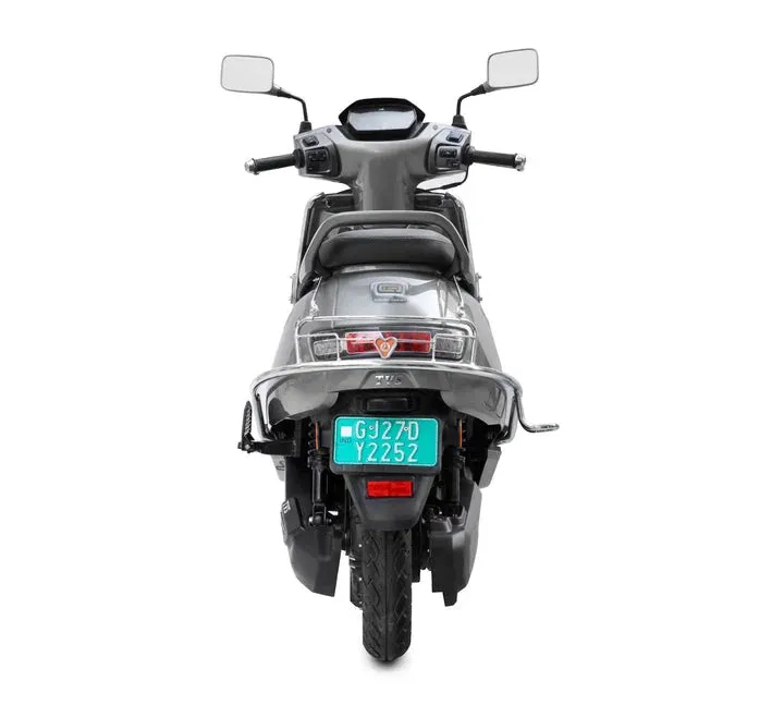 TVS iQube Safety Guard Kit: Middle Crash Guard, Front Mudguard, Rear/Back Guard, Footrest (Right Side)